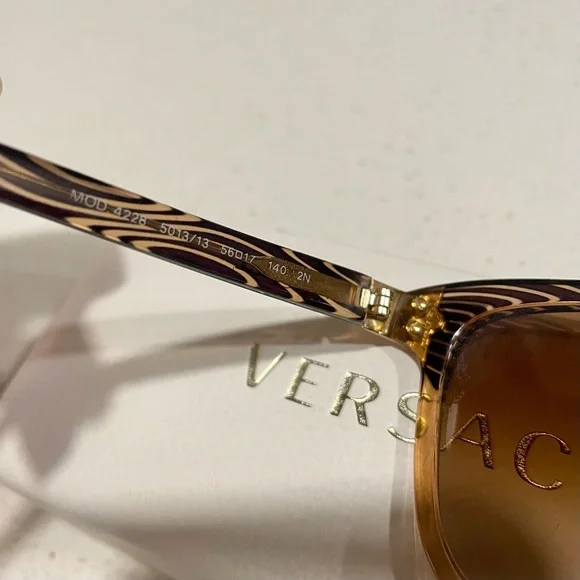 Versace Brown and Gold Sunglasses - Picture 13 of 16